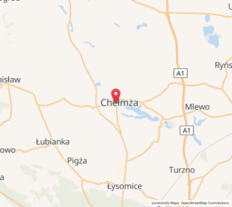Map of Chełmża, Kujawsko-Pomorskie