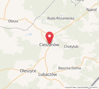 Map of Cieszanów, Subcarpathia
