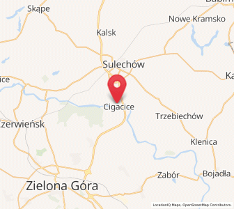Map of Cigacice, Lubusz