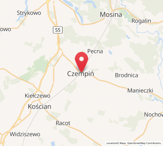 Map of Czempiń, Greater Poland