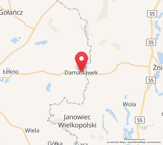 Map of Damasławek, Greater Poland