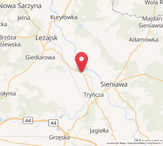 Map of Dębno, Subcarpathia