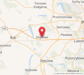 Map of Dopiewo, Greater Poland
