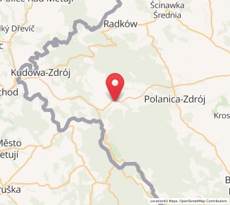 Map of Duszniki-Zdrój, Lower Silesia