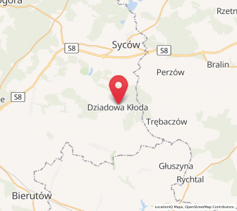 Map of Dziadowa Kłoda, Lower Silesia