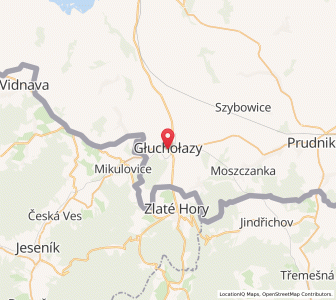 Map of Głuchołazy, Opole Voivodeship