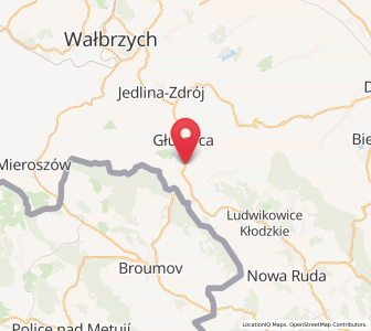 Map of Głuszyca Górna, Lower Silesia
