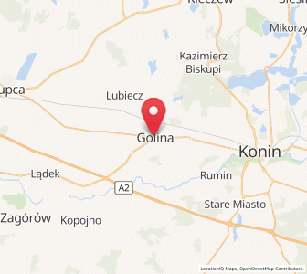 Map of Golina, Greater Poland