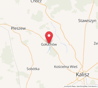 Map of Gołuchów, Greater Poland