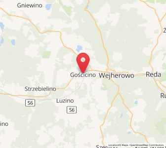 Map of Gościcino, Pomerania