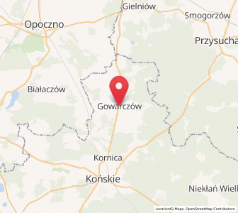 Map of Gowarczów, Świętokrzyskie