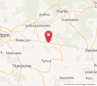 Map of Gózd, Mazovia