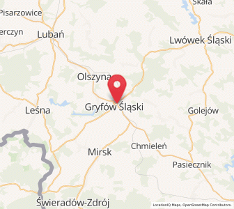Map of Gryfów Śląski, Lower Silesia