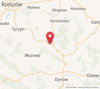 Map of Hyżne, Subcarpathia