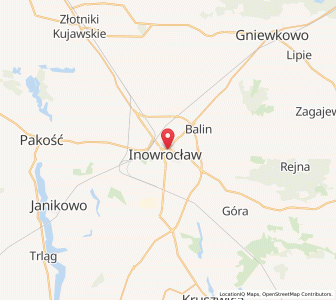 Map of Inowrocław, Kujawsko-Pomorskie