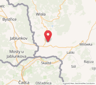 Map of Istebna, Silesia
