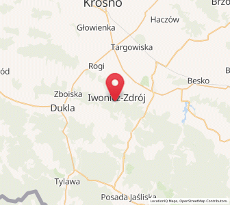 Map of Iwonicz-Zdrój, Subcarpathia