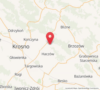 Map of Jabłonica Polska, Subcarpathia