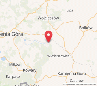 Map of Janowice Wielkie, Lower Silesia