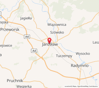 Map of Jarosław, Subcarpathia