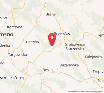 Map of Jasionów, Subcarpathia