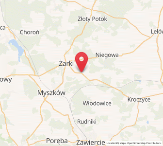 Map of Jaworznik, Silesia
