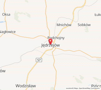 Map of Jędrzejów, Świętokrzyskie