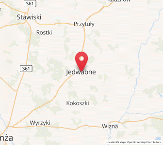 Map of Jedwabne, Podlasie