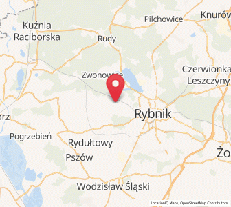 Map of Jejkowice, Silesia