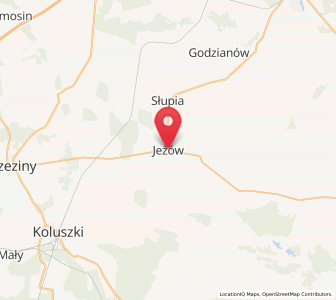 Map of Jeżów, Łódź Voivodeship