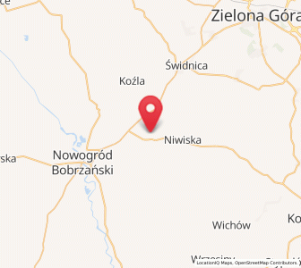 Map of Kaczeniec, Lubusz