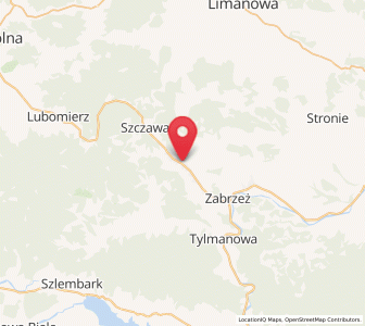 Map of Kamienica, Lesser Poland