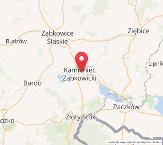 Map of Kamieniec Ząbkowicki, Lower Silesia