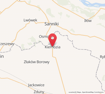 Map of Kiernozia, Łódź Voivodeship