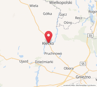 Map of Kłecko, Greater Poland