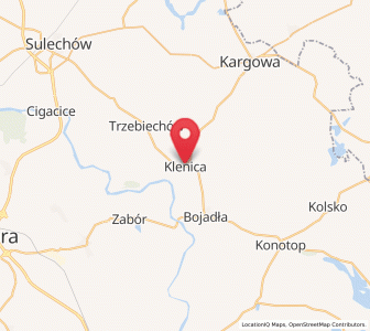 Map of Klenica, Lubusz