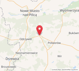 Map of Klwów, Mazovia