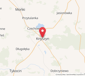 Map of Knyszyn, Podlasie