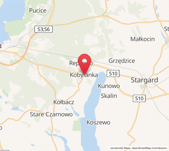 Map of Kobylanka, West Pomerania