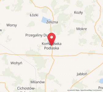 Map of Komarówka Podlaska, Lublin