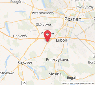Map of Komorniki, Greater Poland