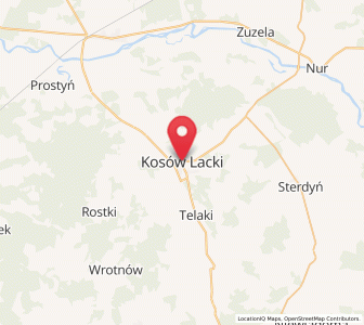 Map of Kosów Lacki, Mazovia