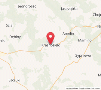 Map of Krasnosielc, Mazovia