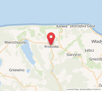 Map of Krokowa, Pomerania