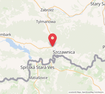 Map of Krościenko nad Dunajcem, Lesser Poland