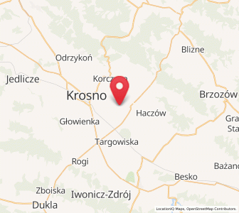 Map of Krościenko Wyżne, Subcarpathia