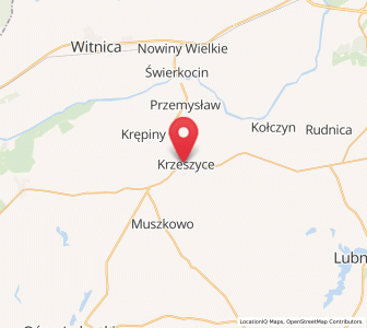 Map of Krzeszyce, Lubusz