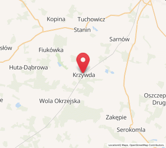 Map of Krzywda, Lublin