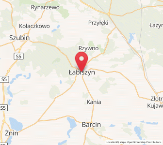 Map of Łabiszyn, Kujawsko-Pomorskie