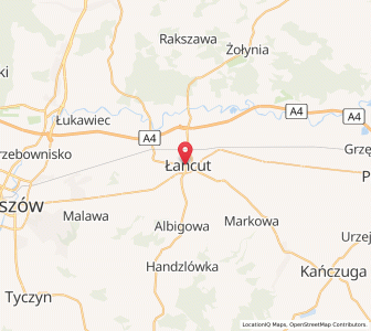 Map of Łańcut, Subcarpathia